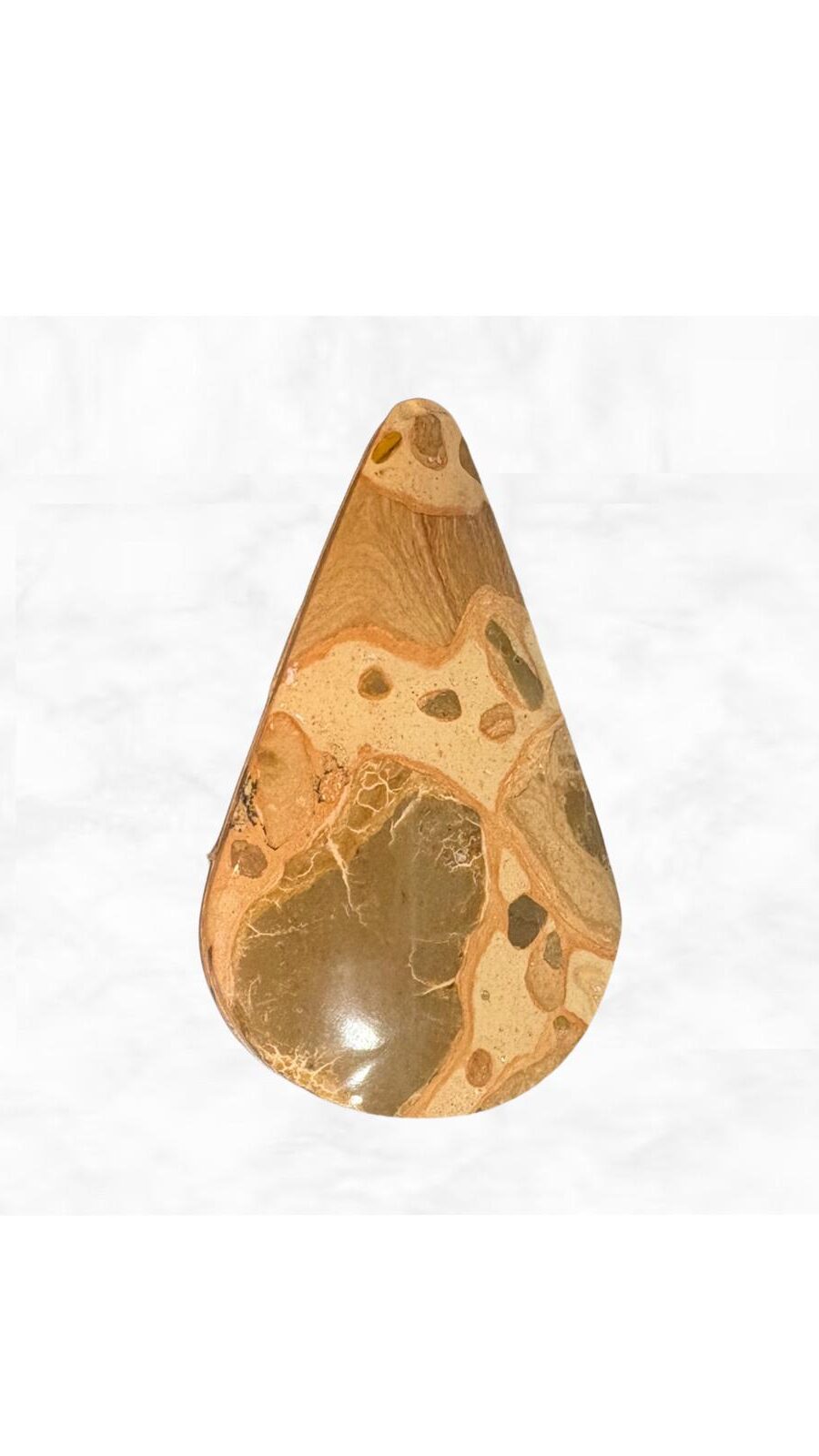 PIEDRA RANURADA LEOPARDITA NATURAL DE 46X28MM GOTA
